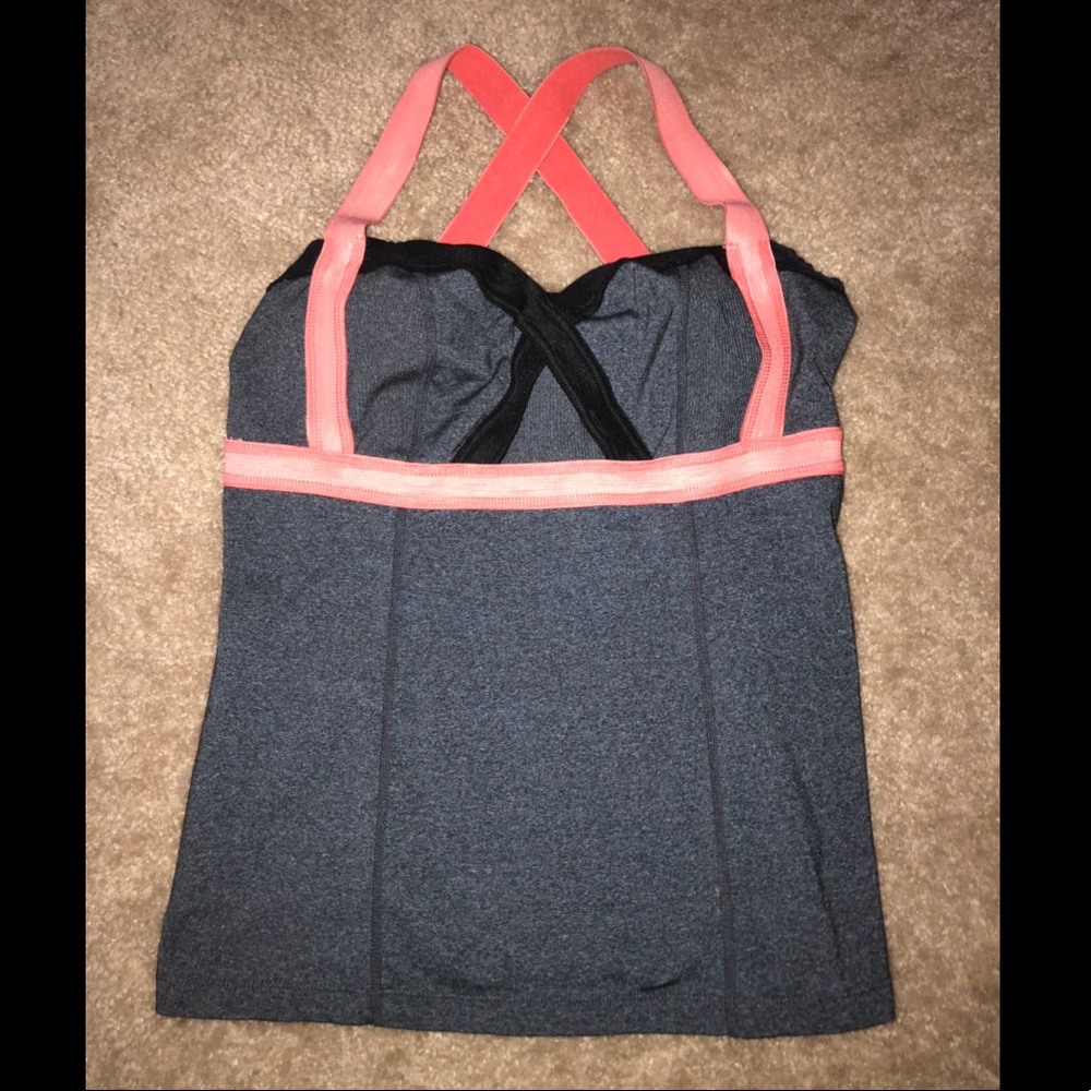 APANA women’s workout sexy yoga grey orange top